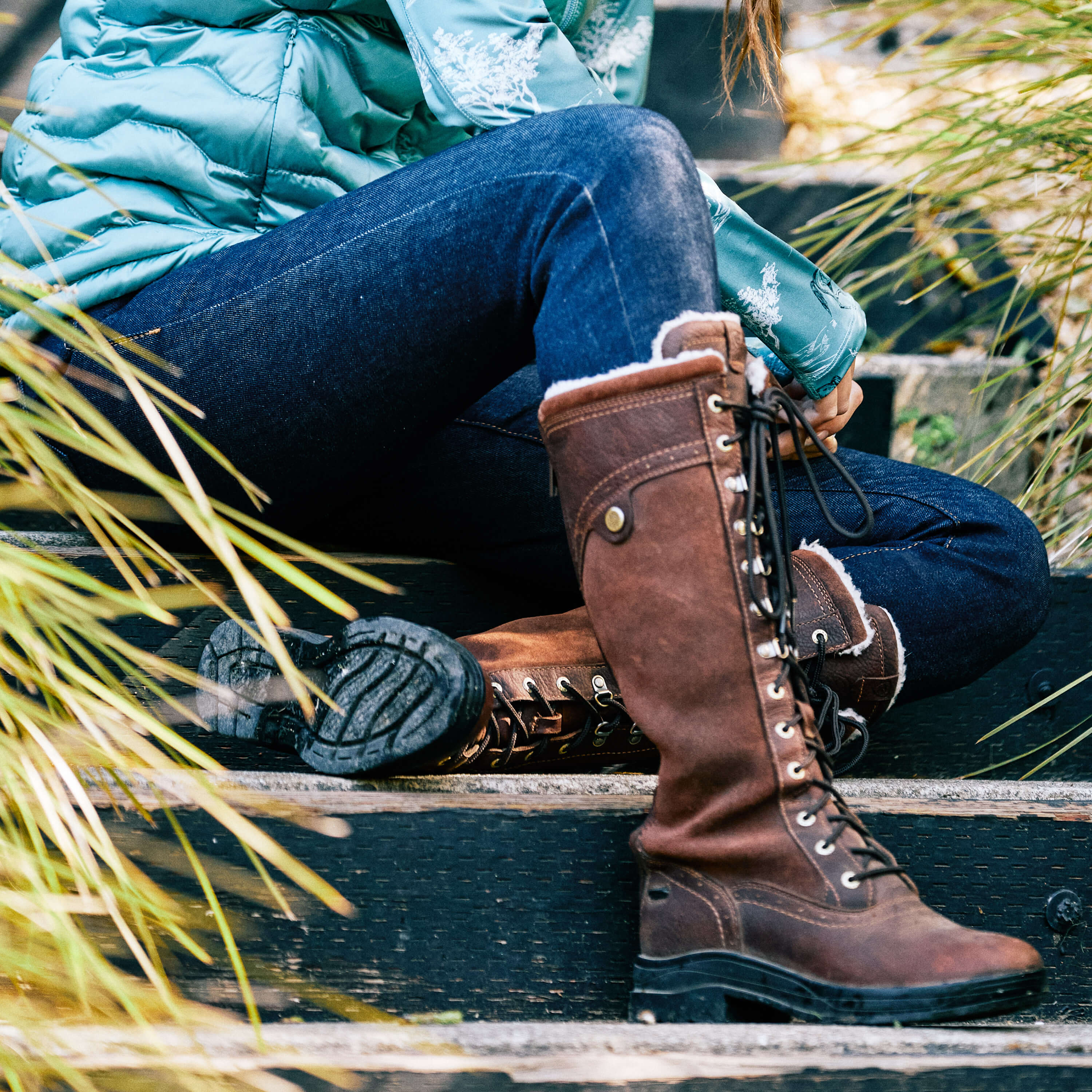 Ariat Women's Wythburn Tall Waterproof Boot - Dark Brown #colour_brown