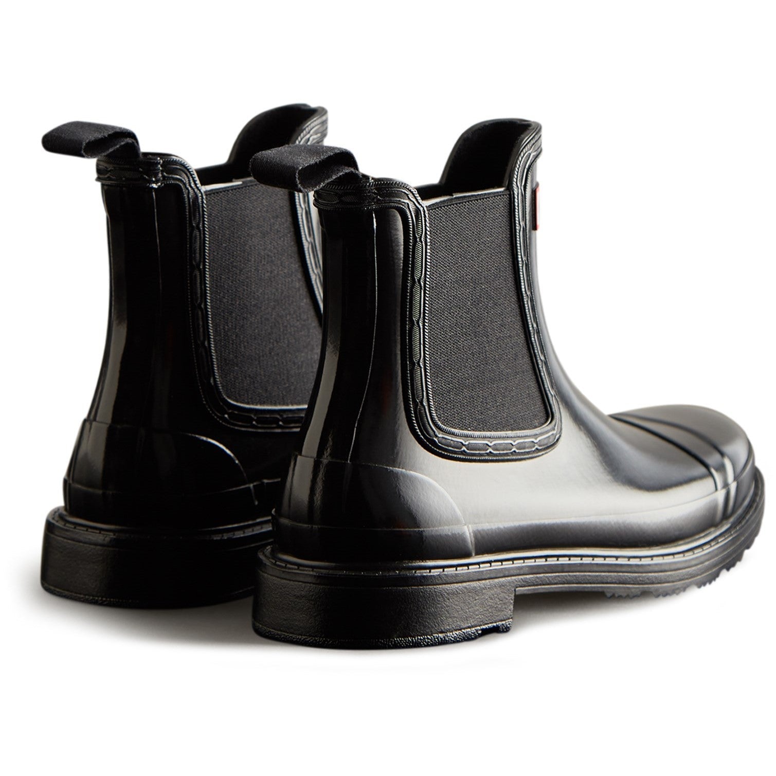 Hunter Women Commando Gloss Chelsea Boots