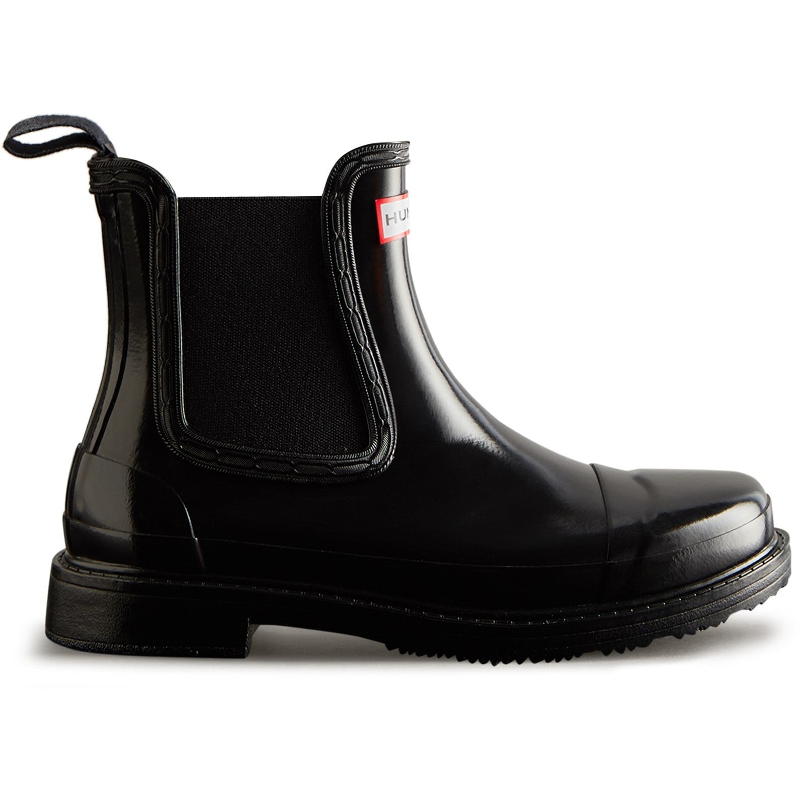 Hunter Women Commando Gloss Chelsea Boots